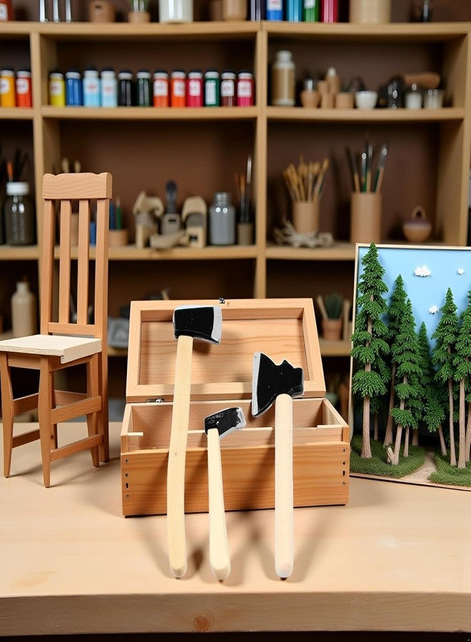 GOUDOGEDC 6 Pcs 1/12 Miniature Axe Dollhouse Decoration Accessories Model Miniature Decoration DIY Accessories Shooting Props - Image 5